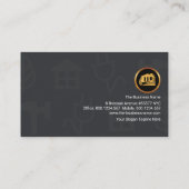 Grijze constructie Silhouette kleurrijke pictogram Visitekaartje (Achterkant)