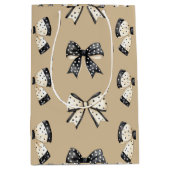 Grijze Coquette Halloween Bow Medium Cadeauzakje (Voorkant)