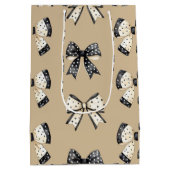 Grijze Coquette Halloween Bow Medium Cadeauzakje (Achterkant)