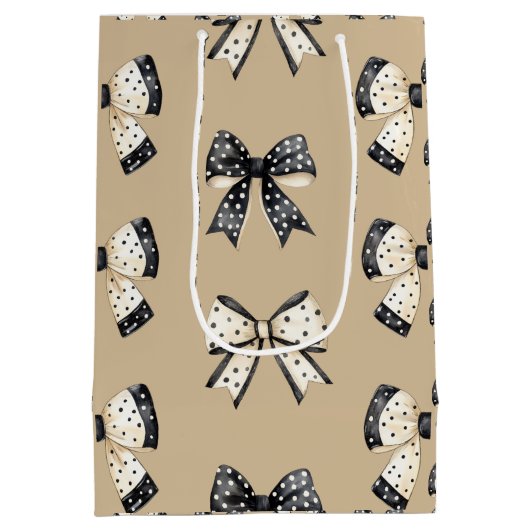 Grijze Coquette Halloween Bow Medium Cadeauzakje (Achterkant)