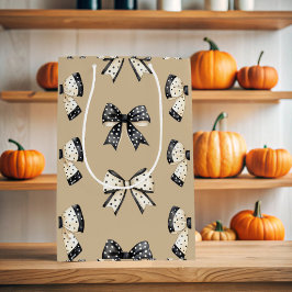 Grijze Coquette Halloween Bow Medium Cadeauzakje