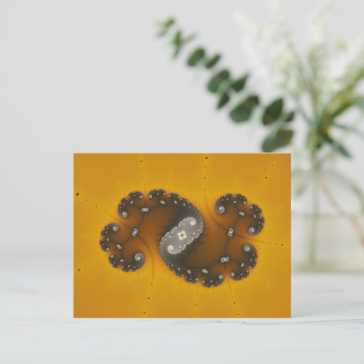 Grijze creatie - Fractaal Briefkaart (Staand voorkant)