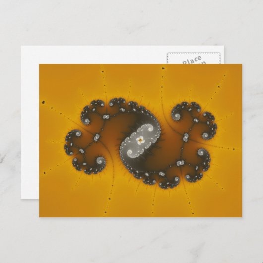 Grijze creatie - Fractaal Briefkaart (Voorkant / Achterkant)