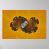 Grijze creatie - Fractaal Poster (Voorkant)