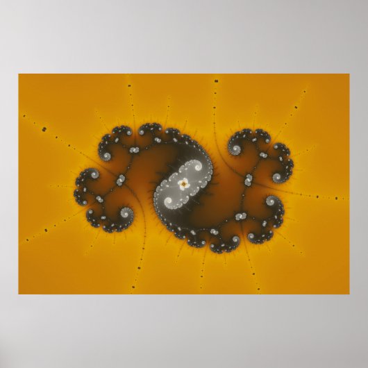 Grijze creatie - Fractaal Poster (Voorkant)