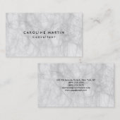 Grijze Creative Plain Modern Feminine Visitekaartje (Voorkant / Achterkant)