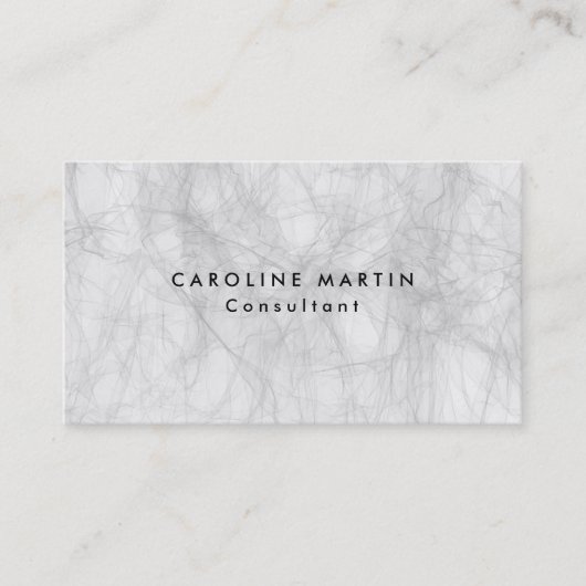 Grijze Creative Plain Modern Feminine Visitekaartje (Voorkant)