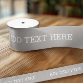 Grijze Creëer eigen — Maak het uw eigen aangepaste Satijnen Lint