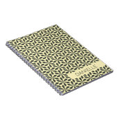 Grijze Crème Geometrisch Ontwerp Notitieboek (Rechterzijde)