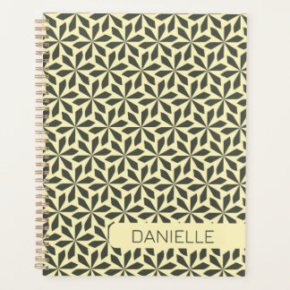 Grijze Crème Geometrisch Ontwerp Planner