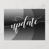 Grijze Curves Uitgestelde bruiloft Update Notice Briefkaart (Voorkant)