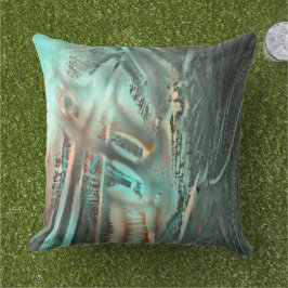 Grijze cyaan textuur en ruwe digitale uitsnede buitenkussen