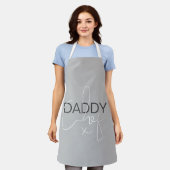 Grijze Daddy Chef Schort (Gedragen)