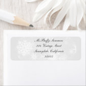 Grijze Dag Sneeuw Kerstlabel Etiket (Insitu)