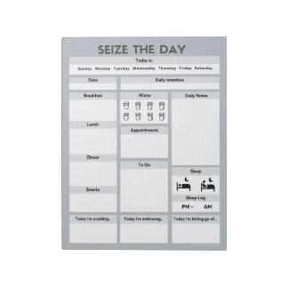 Grijze Dagelijkse Planner | ADHD Productivity Plan Notitieblok