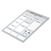 Grijze Dagelijkse Planner | ADHD Productivity Plan Notitieblok (Schuin)