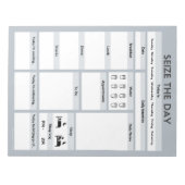 Grijze Dagelijkse Planner | ADHD Productivity Plan Notitieblok (Voorkant)