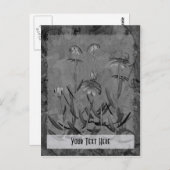 Grijze dagen Floral  Briefkaart (Voorkant / Achterkant)