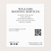 Grijze daken visitekaartje met grappige stijl (Binnenkant ongevouwen)