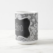  grijze Damask; Chalkboardblik Koffiemok (Center)