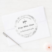 Grijze Damask Etiket Aangepaste container (Envelop)