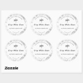 Grijze Damask Etiket Aangepaste container (Vel)