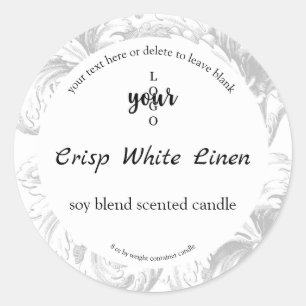 Grijze Damask Etiket Aangepaste container