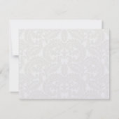 Grijze Damask met Coral & Grey Wedding Bedankt (Achterkant)