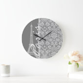  Grijze Damask Parijs Grote Klok (Huis)