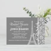  Grijze Damask Parijs Kaart (Staand voorkant)