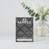 Grijze Damask Soap Sample Display Visitekaartje (Staand voorkant)