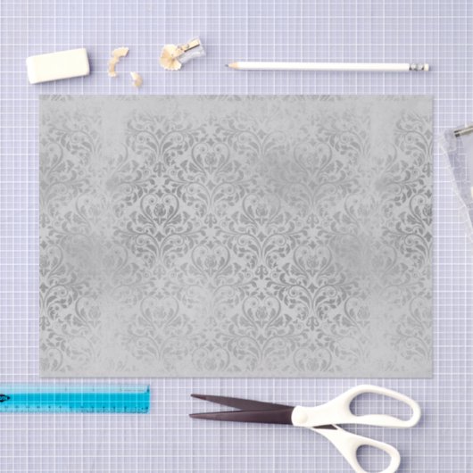 grijze Damask Tissuepapier (Craft)