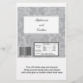 Grijze Damask Wedding Large Snoep Bar Wrap met twe (Voorkant)