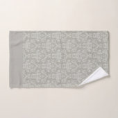 Grijze Damast Bad Handdoek (Handdoek)
