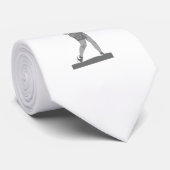 Grijze dames Gold Logo Stropdas (Opgerold)