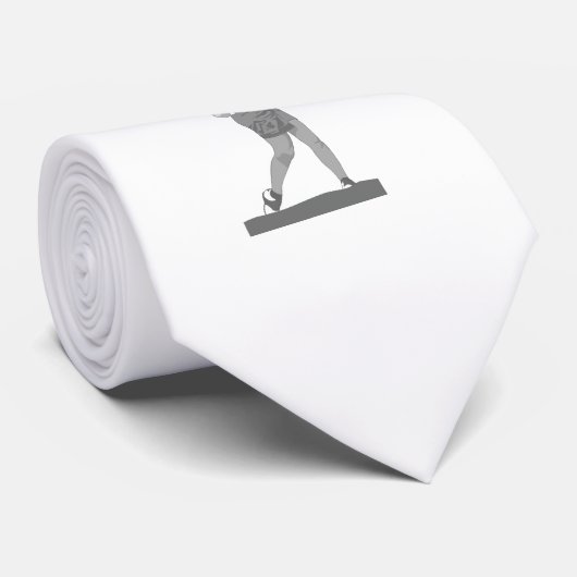 Grijze dames Gold Logo Stropdas (Opgerold)