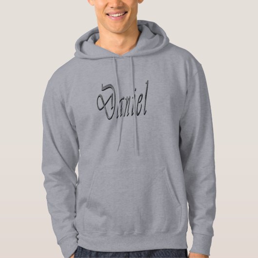Grijze Daniel Naam, Hoodie (Voorkant)