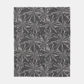 Grijze de Houtskool van Starburst en Taupe Fleece Deken (Voorkant)