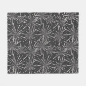 Grijze de Houtskool van Starburst en Taupe Fleece Deken (Voorkant (Horizontaal))