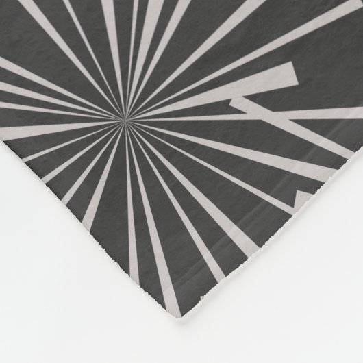 Grijze de Houtskool van Starburst en Taupe Fleece Deken (Hoek)