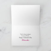 Grijze de Meter van de Valentijnsdag/Roze/Stip Feestdagen Kaart (Binnen)