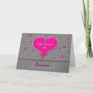 Grijze de Meter van de Valentijnsdag/Roze/Stip Feestdagen Kaart