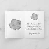 Grijze de moederdag nam en zwart-witte strepen toe kaart (Binnen)