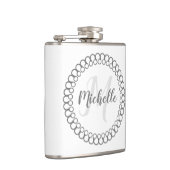 Grijze decoratieve cirkelkolf heupfles (Rechts)