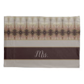 Grijze decoratieve ontwerper kussensloop (Achterkant-Links)