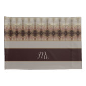 Grijze decoratieve ontwerper kussensloop (Achterkant-Rechts)