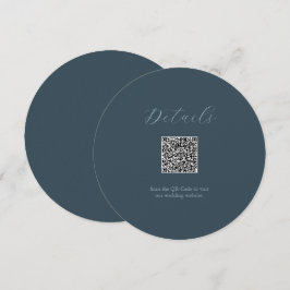 Grijze Details QR-code Kaart Stapelbare Uitnodigin