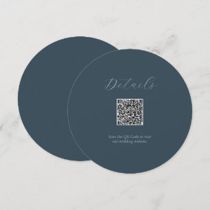 Grijze Details QR code Kaart Stapelbare Uitnodigin