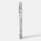 Grijze diagonale marmeren stenen monogram Initiale Case-Mate iPhone Case (Achterkant / Links)