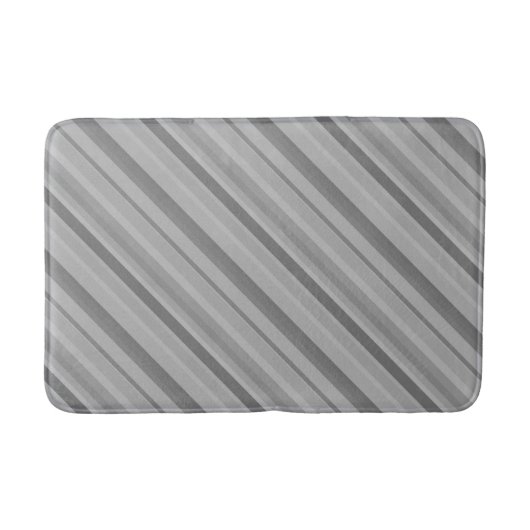 Grijze diagonale strepen badmat (Voorkant)